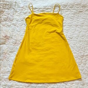 Susana Monaco Vibrant Yellow Mini Dress body con tank simple L